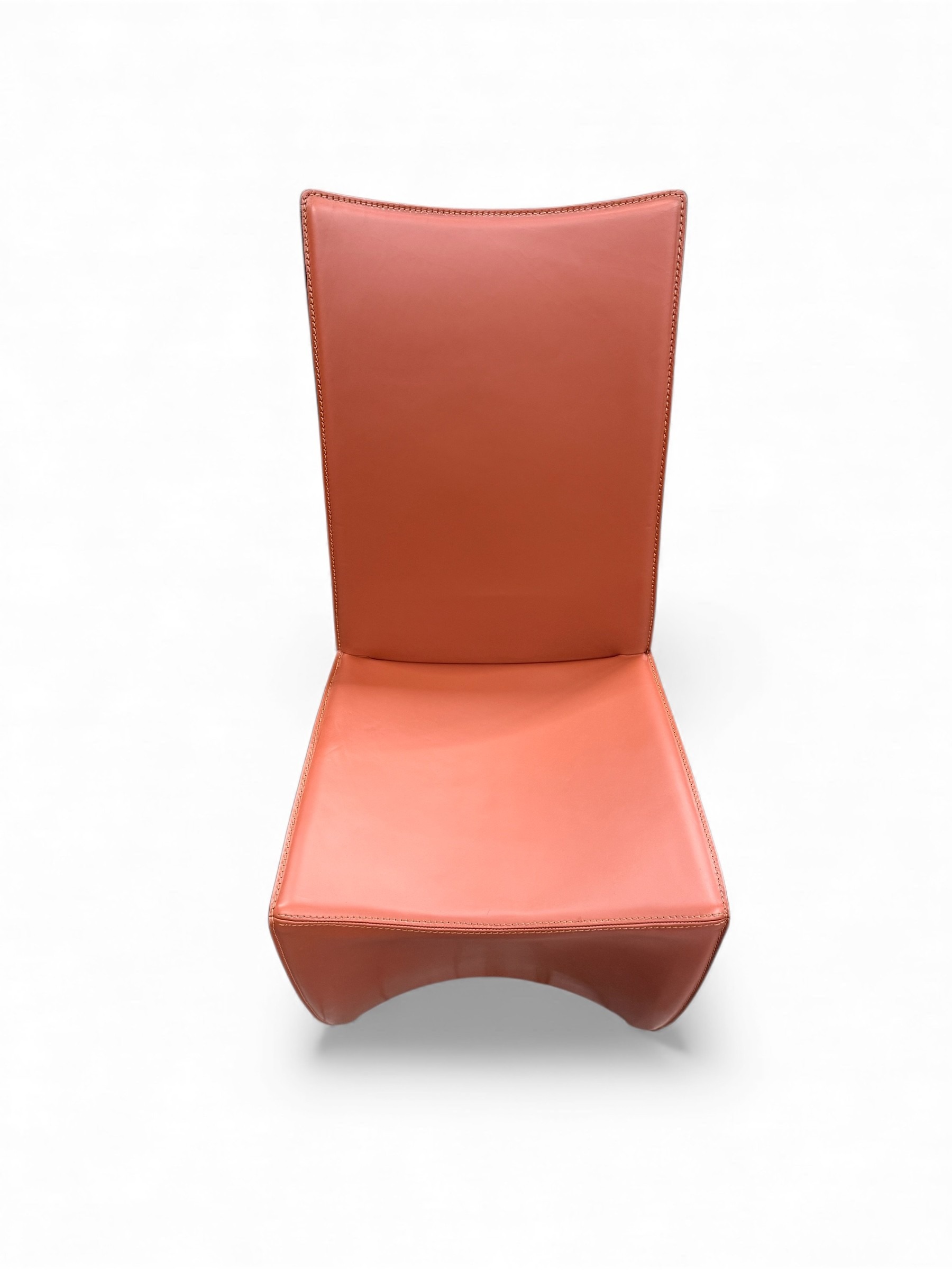 Italian Modern Red Leather Chair by Philippe Starck, 1980s 5 Italian Modern Red Leather Chair by Philippe Starck, 1980s – Bild 4