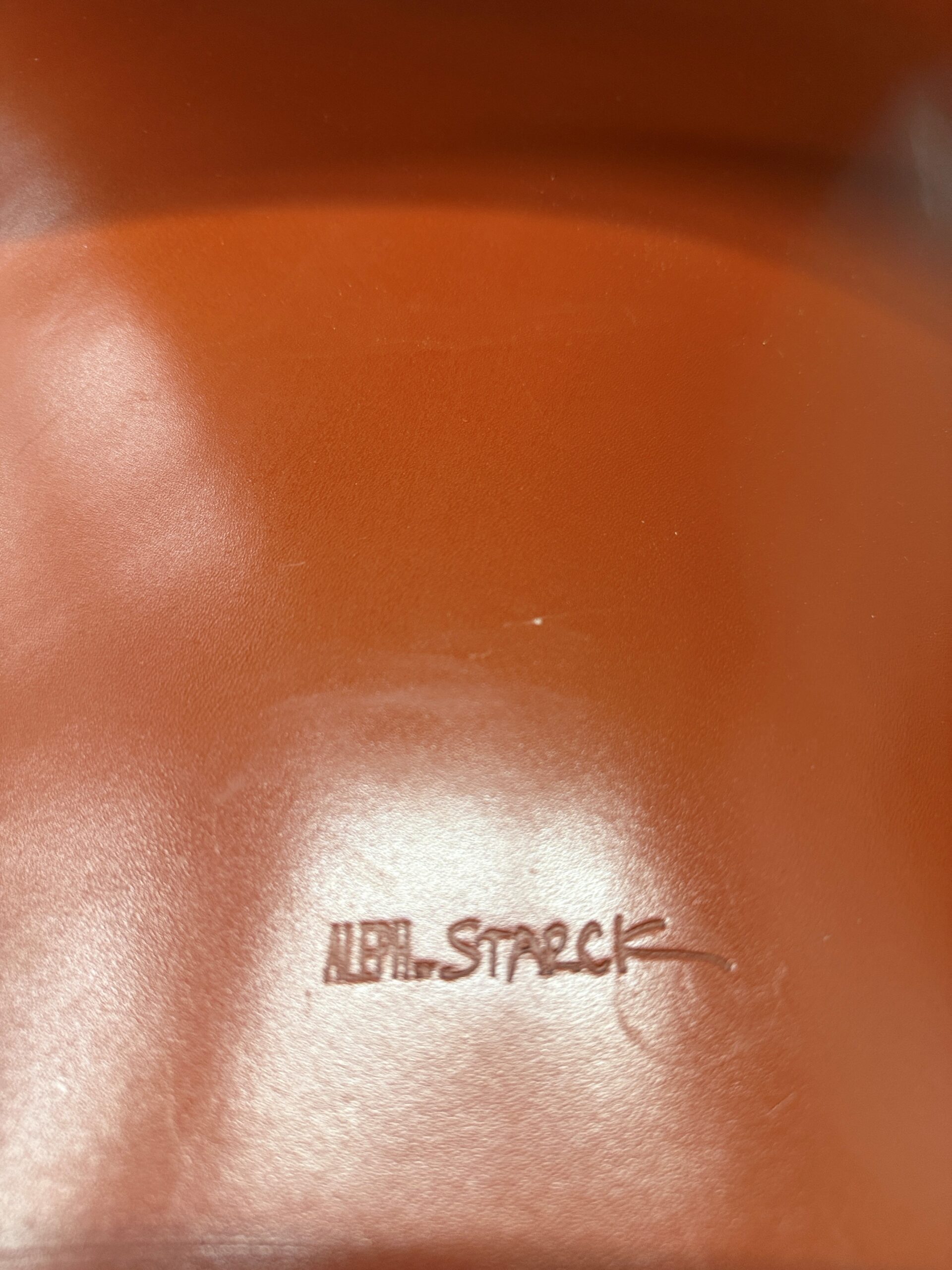 Italian Modern Red Leather Chair by Philippe Starck, 1980s 8 Italian Modern Red Leather Chair by Philippe Starck, 1980s – Bild 7