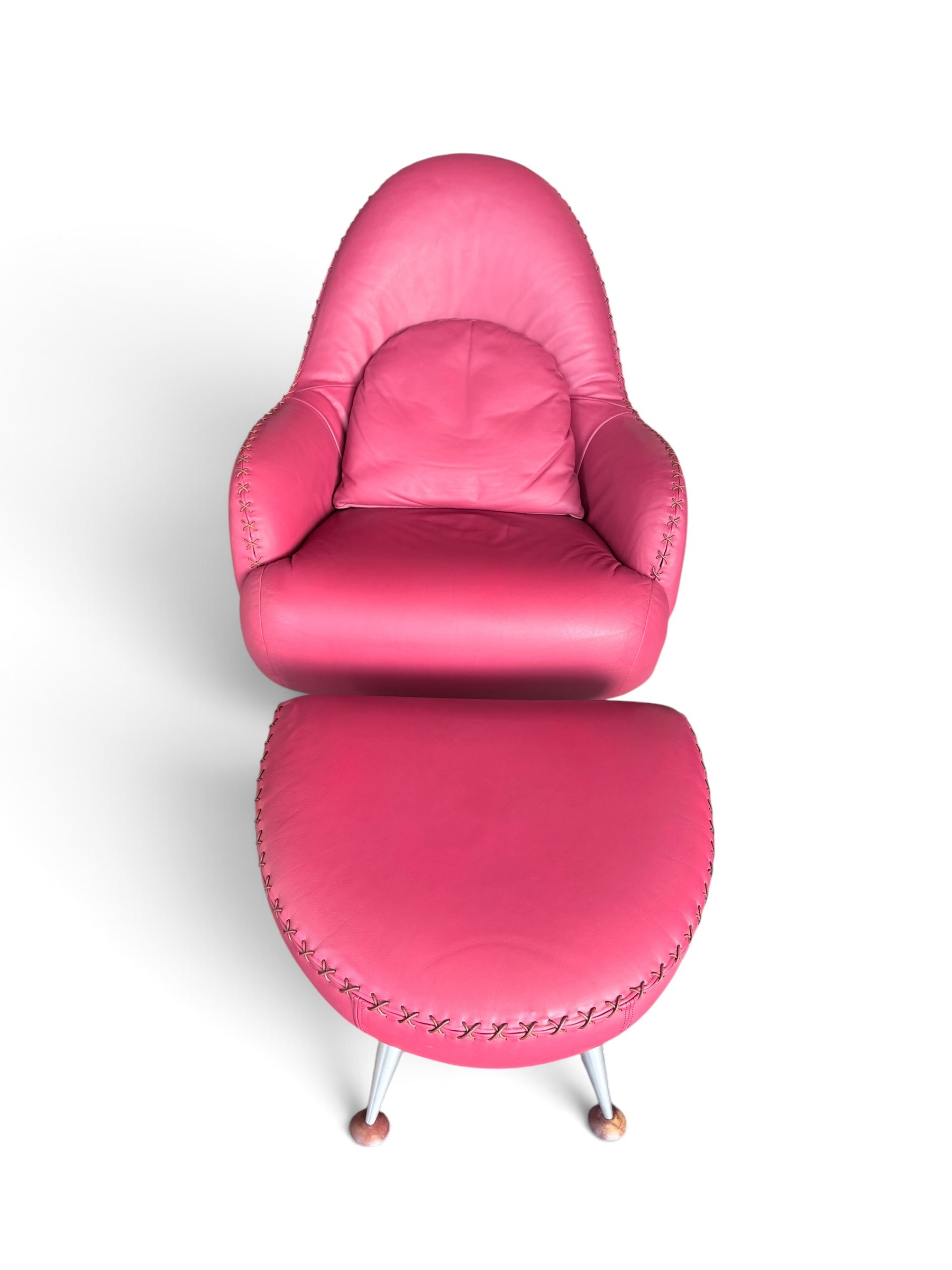De Sede DS 102 Chair and Ottoman by Mathias Hoffmann for de Sede, 1990s, Set 4 De Sede DS 102 Chair and Ottoman by Mathias Hoffmann for de Sede, 1990s, Set – Bild 3