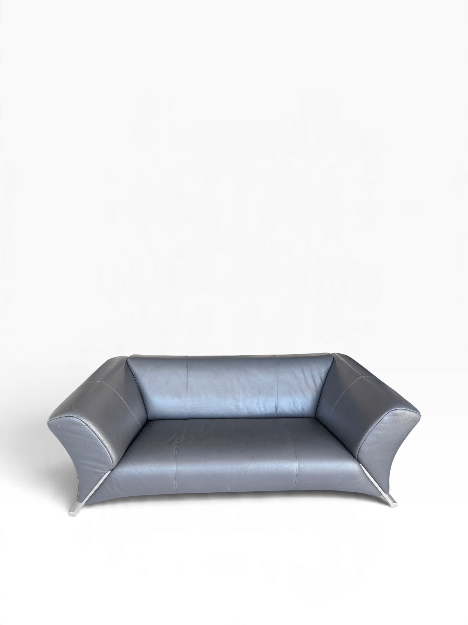 Rolf Benz 322 – Schwarzes 2-Sitzer Ledersofa 2 Rolf Benz 322