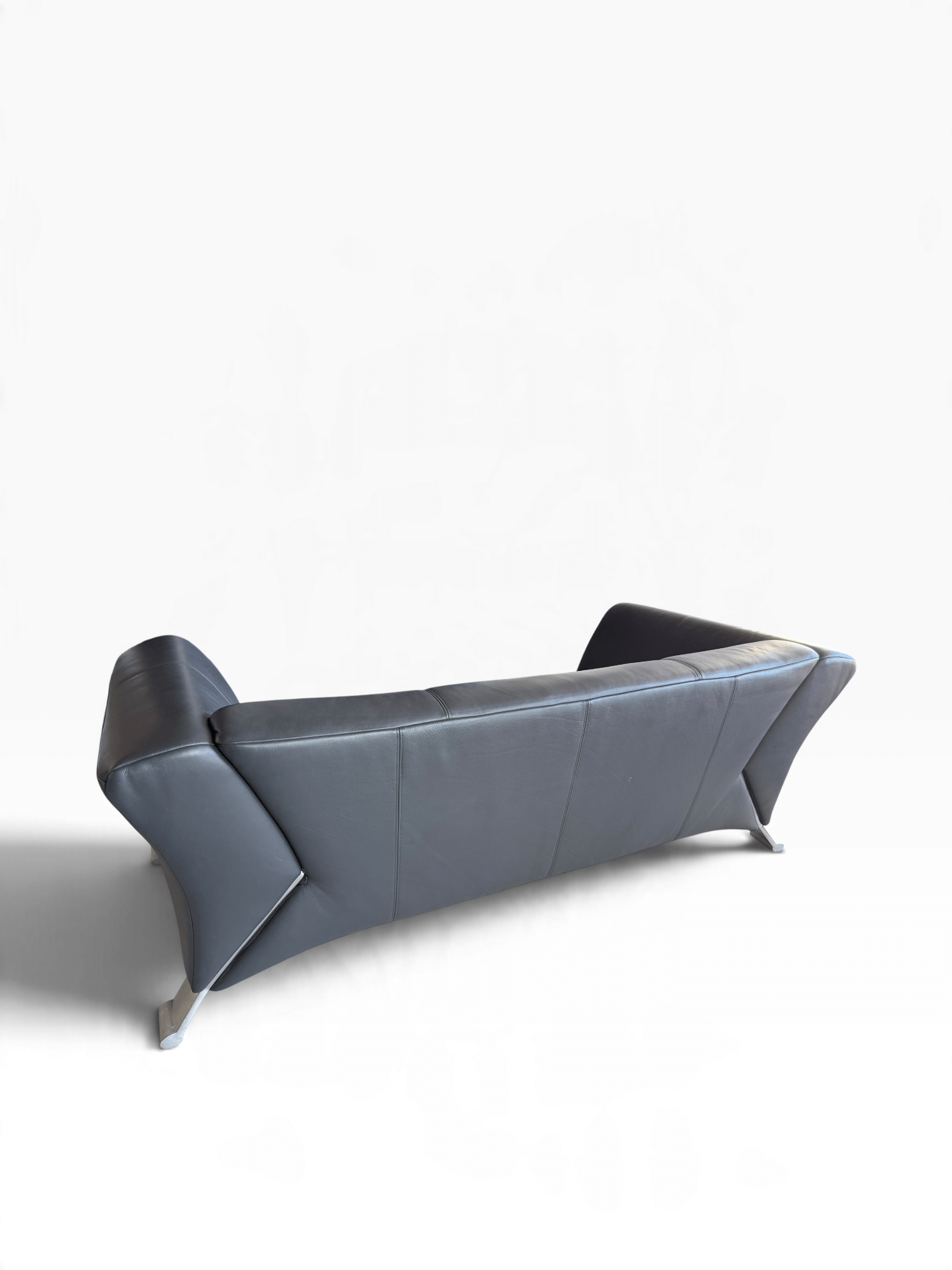 Rolf Benz 322 – Schwarzes 2-Sitzer Ledersofa 7 Rolf Benz 322 – Schwarzes 2-Sitzer Ledersofa – Bild 6